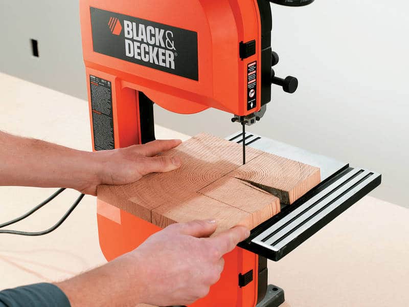 How to Construct Durable End Grain Wood Flooring in 4 Steps 7 Cutting tiles with band saw - End grain flooring