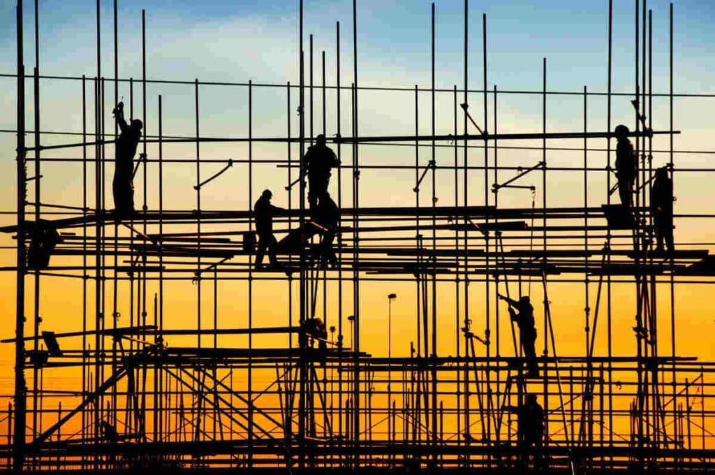 construction site silhouette