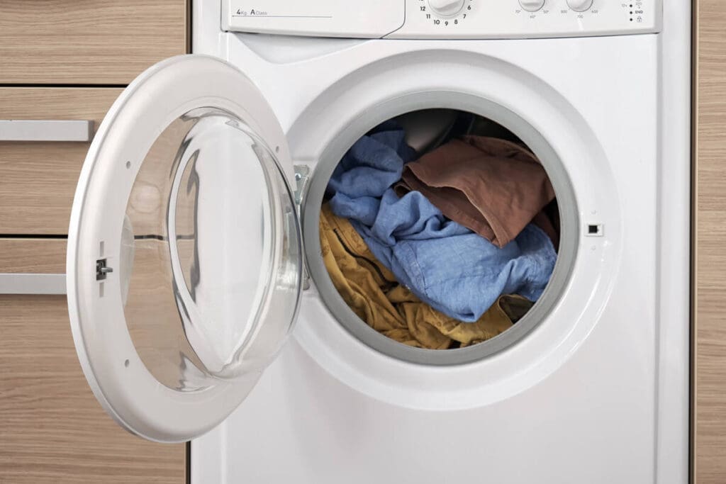 full load inside front loading washing machine