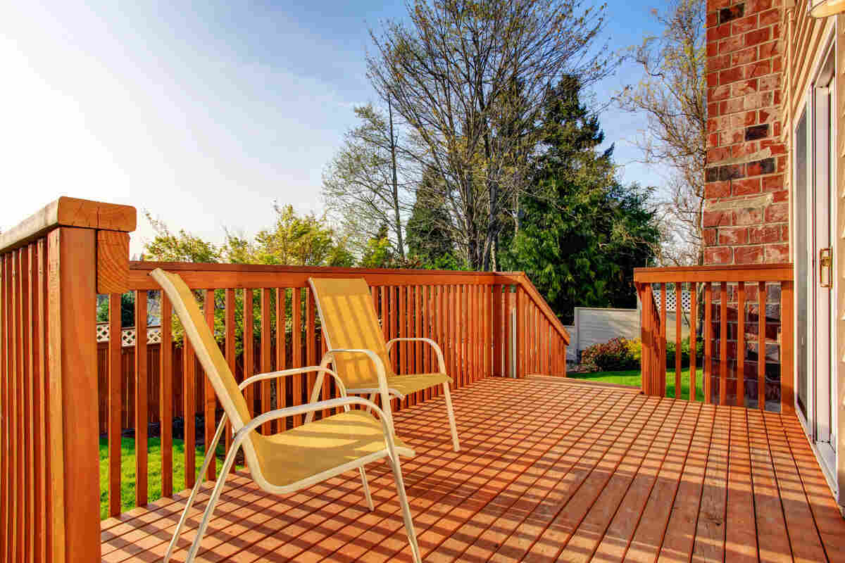 outdoor space - deck in backyard