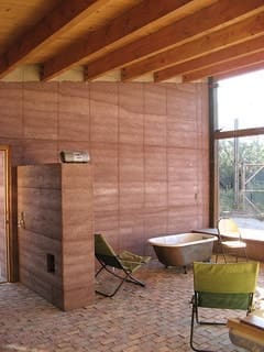 Intro to Rammed Earth Construction 3 Rammed earth home - interior