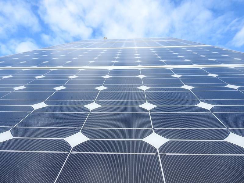 Solar panels against cloud background - Researchers find a way to make solar cells