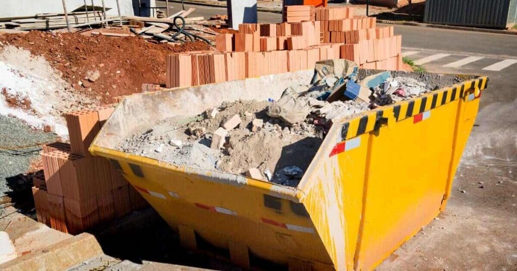 Green Building Guide to Construction & Demolition Waste Recycling 7 roll off dumpster with construction debris recycling