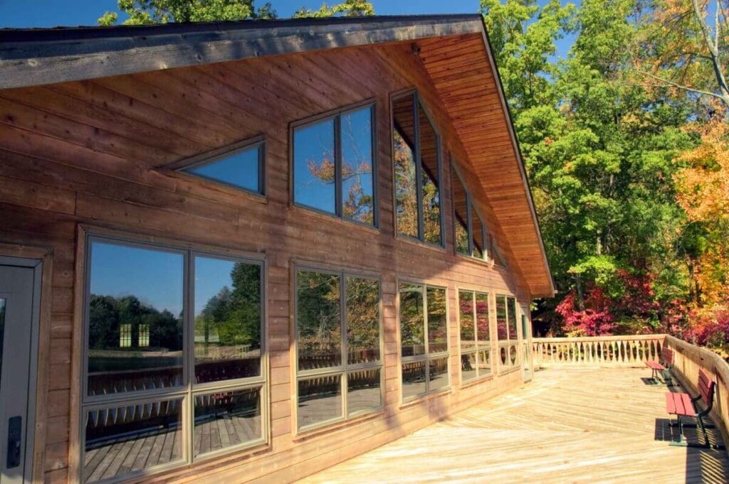Replacing Windows - Log Cabin