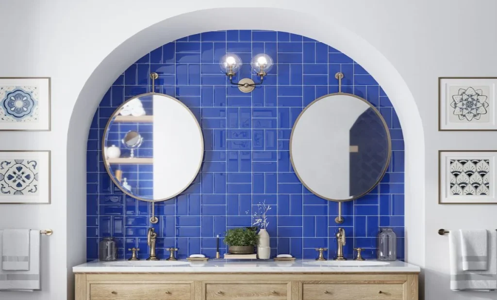Reinvent Your Space and Relax with Blue Tiles 8 blue tiles in bathroom