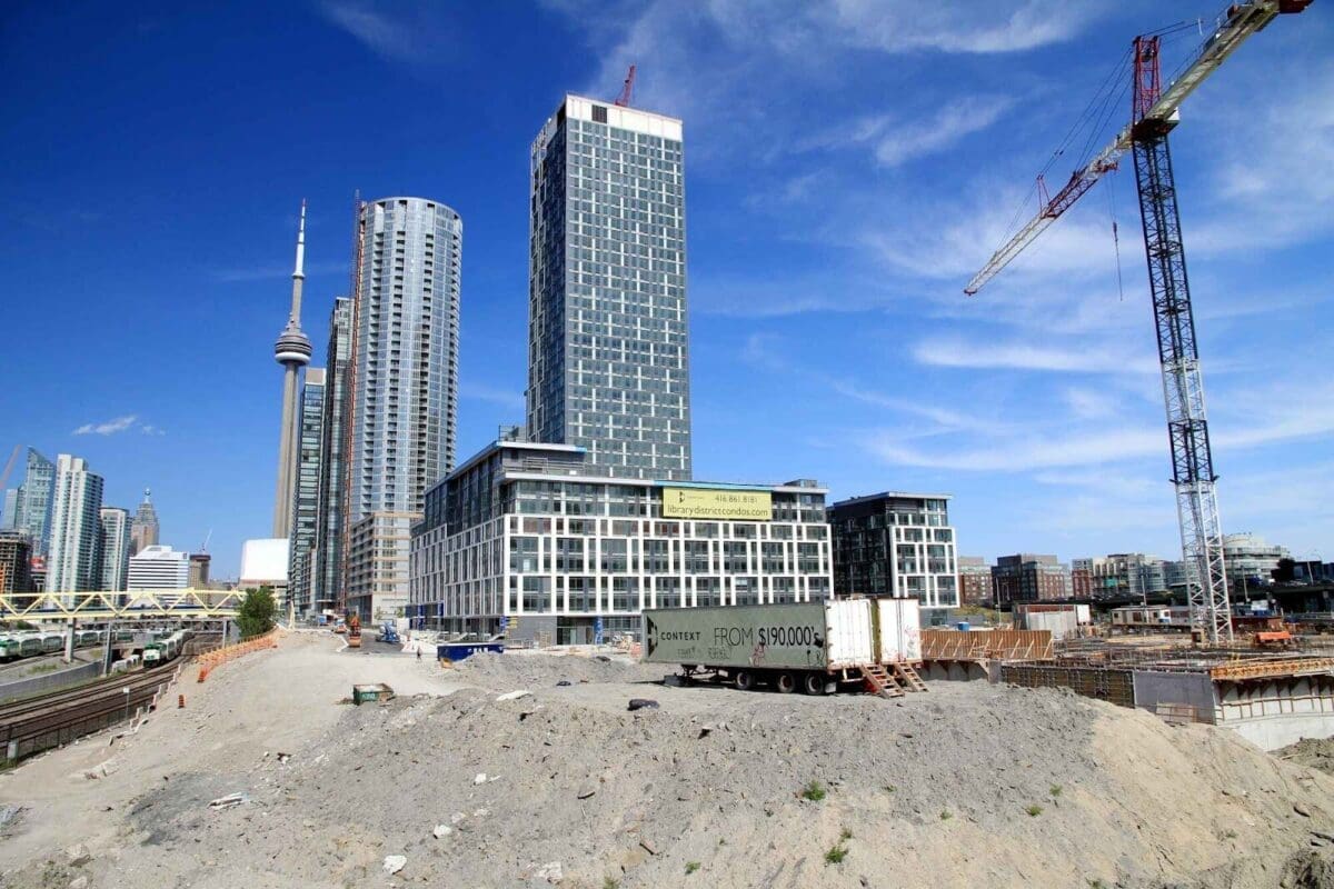 Housing Downturn Puts Sustainable Building at Risk 2 Construction site in Toronto, Ontario