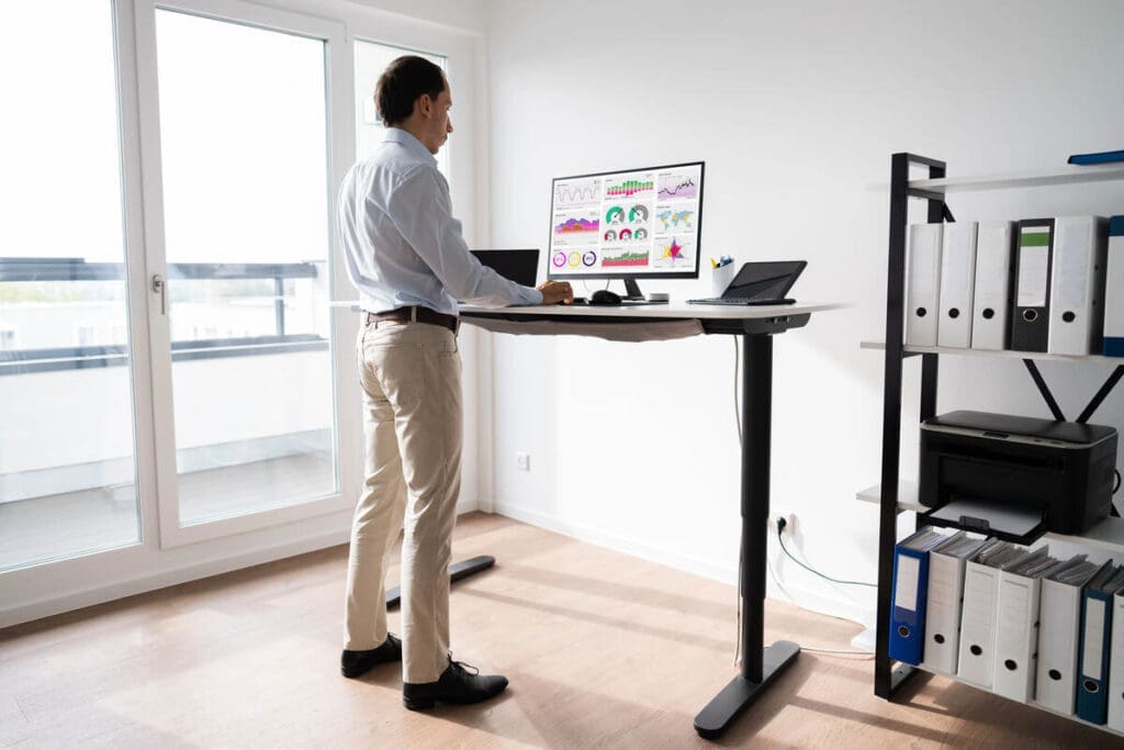 standing desk using linear actuator