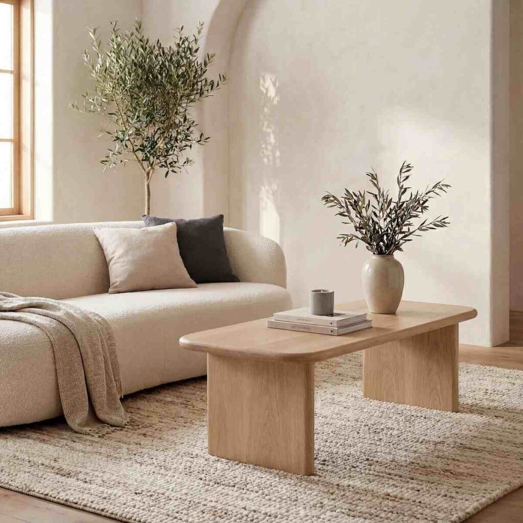 wood coffee table